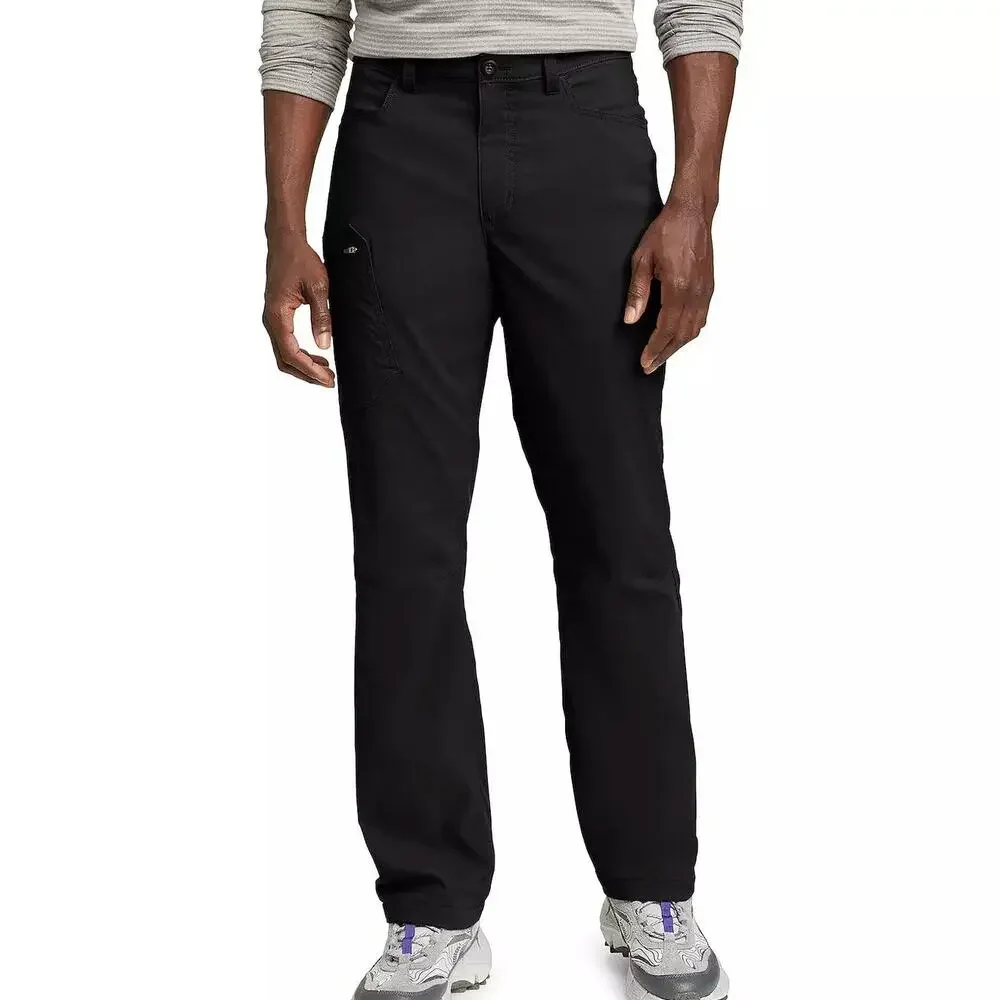 Eddie‎ Bauer Men's Fleece Lined Tech Pants Black Water Resistant Size 40x30